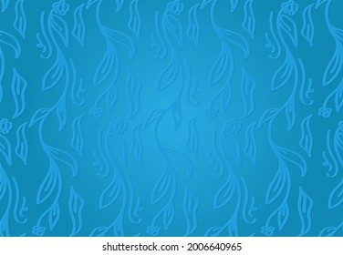 seamless pattern leaves with brush hand drawn