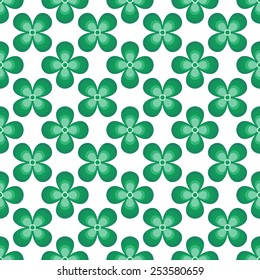 Seamless pattern from leaves of clover .St. Patrick's Day.