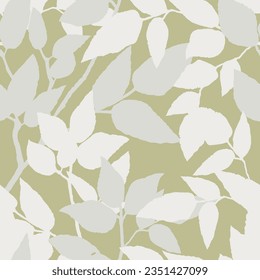 Seamless pattern. Leaves. Color print.