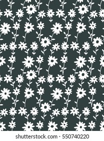 Seamless pattern with leaves. Cute elegant flowers vector illustration. Background for poster or cover. Figure for textiles. Decorative floral elements for invitation and postcard design.