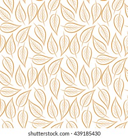 seamless pattern with  leaves. Decorative background. Plant ornament.
