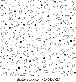  Seamless vecto? pattern from leaves and dots