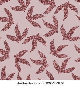 seamless pattern with leaves. fall. Print for fabric, wrapping paper. wallpaper, background. retro style. simple flat. vector eps 10
