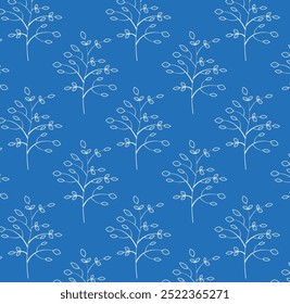 Patrón sin fisuras con hojas. Patrón floral sin fisuras. Patrón de hojas. Vector.