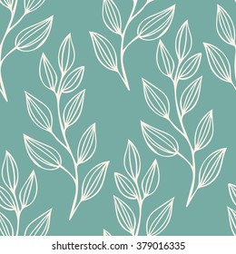 Seamless pattern with leaves. Floral seamless pattern. Leaf pattern. Vector.