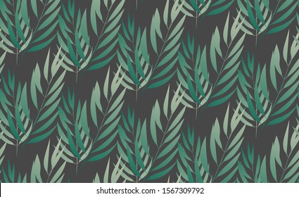 Seamless pattern with leaves. Floral pattern for wallpaper or fabric. Botanic tile.