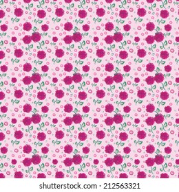 seamless pattern with the leaves and flowers