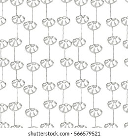 Seamless pattern with leaves. Flowers vector illustration. Background for poster or cover. Figure for textiles.