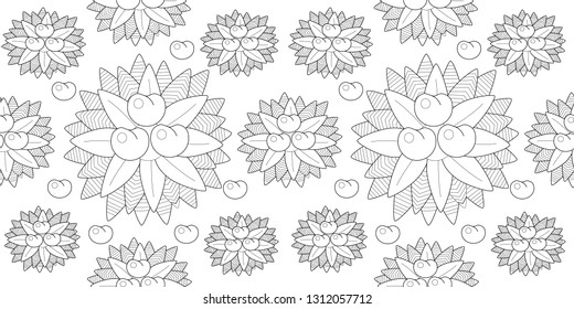 Seamless pattern leaves and fruits. Illustration for fabrics, phone case paper, gift packaging, textiles, interior design, cover.