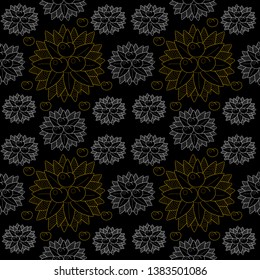 Seamless pattern leaves and fruits. Illustration for fabrics, phone case paper, gift packaging, textiles, interior design, cover.