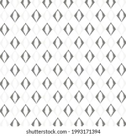 seamless pattern with leaves and geometric shapes