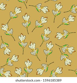 seamless pattern with leaves. Hand drawing, abstract pattern.Spring; summer holidays presents and gifts wrapping paper,For textiles,packaging; fabric,wallpaper.