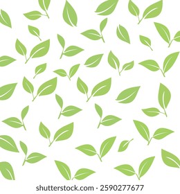 seamless pattern with leaves. leaf vector pattern background. leaves on white background