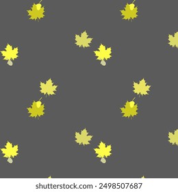 Seamless pattern, leaves, maple leaves, ornament, texture, contours