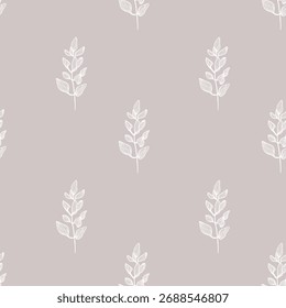 Patrón sin fisuras con hojas. Textura floral mínima perfecta para la tela, el embalaje, el Fondo de pantalla, el papel de embalaje y el diseño de marca.