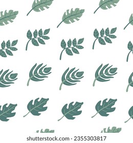 Patrón sin soldadura con hojas, patrón monstera, fondo floral