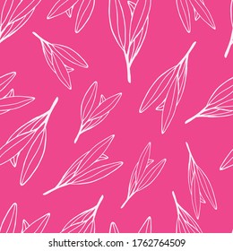 seamless pattern from leaves of the olive tree.handmade vector pattern for Wallpaper, textiles, cosmetics design, Italian cuisine