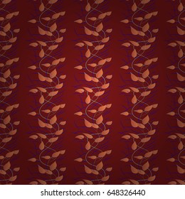 Seamless pattern with leaves on motley background. Vector illustration of blue leaves.