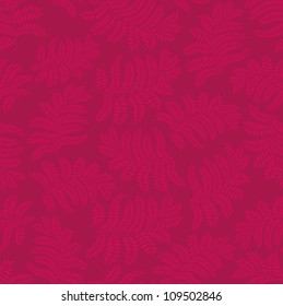 seamless pattern with leaves on red background, Print