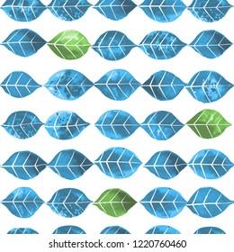 Seamless pattern with leaves on white background and place for your text.