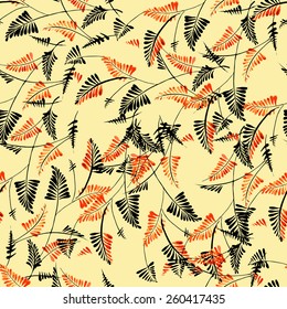 seamless pattern with  leaves ornament