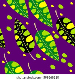 Seamless pattern leaves. Palm leaves