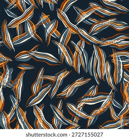 Patrón sin fisuras con boceto de hojas.  Para papel de regalo. Ideal para Fondo de pantalla, texturas superficiales, textiles.