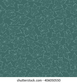 Seamless pattern of leaves. The style boho