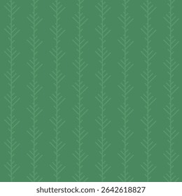 Seamless pattern of leaves or tree branches, green color, monochrome, geometric, natural, unique, modern. Vector