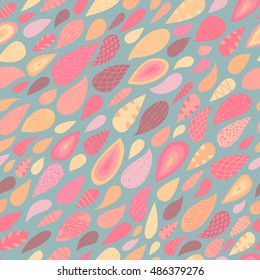 Seamless pattern with leaves. Vector background with autumn leaves