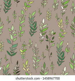 Seamless pattern of leaves. Vector EPS 10.