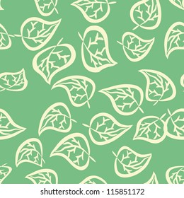 seamless pattern with leaves. Vector format. Illustration