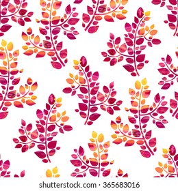 Seamless pattern with leaves, vector illustation