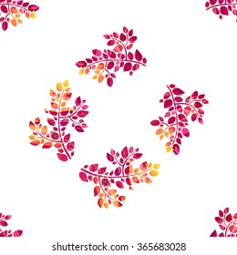 Seamless pattern with leaves, vector illustation