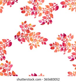 Seamless pattern with leaves, vector illustation