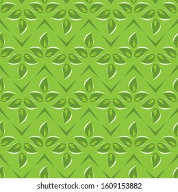 Seamless pattern with leaves. Vector illustration. Design element for fabric, banner, wrapping paper, wallpaper.