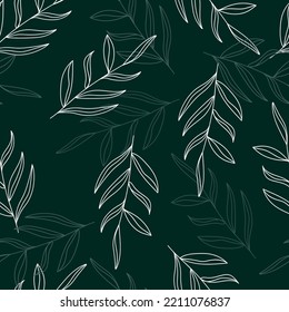 Seamless pattern with leaves. Vector illustration