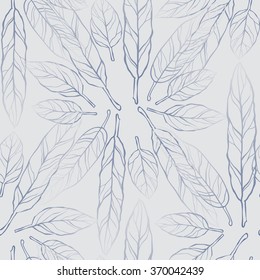 Seamless pattern with  leaves. Vector illustration can be used for web page backgrounds, wallpapers, wrapping papers, congratulations and other designs