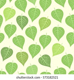 Seamless pattern with leaves vector illustration.