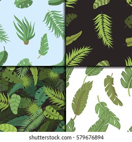 Seamless pattern with leaves vector illustration.