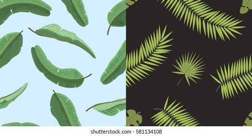 Seamless pattern with leaves vector illustration.