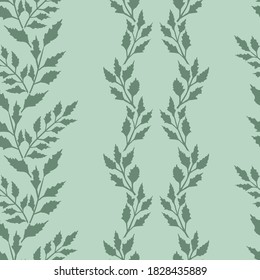 Nahtloses Muster mit Blättern. Vintage-Hintergrund für Ihr Design. Muster für Gewebe, Textilien, Tapeten, Verpackungen.