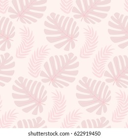 Seamless pattern with leaves. Vintage decorative elements. Abstract pattern.