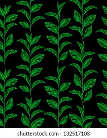 Seamless pattern with leaves in vintage style. Seamless pattern for your design wallpapers, pattern fills, web page backgrounds, surface textures.