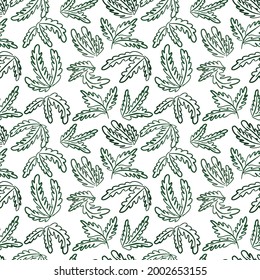 seamless pattern with leaves. Wallpaper, background. botany