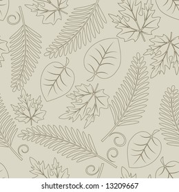 Seamless pattern from   leaves(can be repeated and scaled in any size)