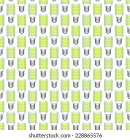 Seamless pattern of the LED lamp icons