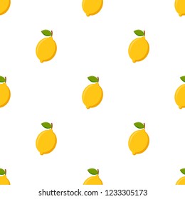 Seamless pattern with lemon