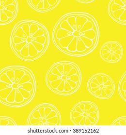 seamless pattern ,lemon background with yellow and white elements, geometric design, vector illustration