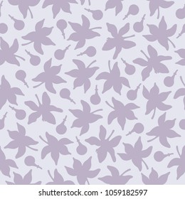 Seamless pattern with lemon flowers. Vector hand drawn graphic illustration.